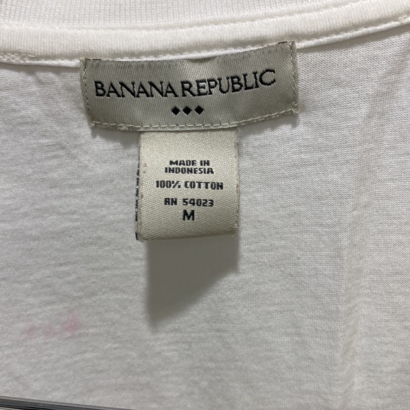 Banana Republic 3 button polo top white size medium - Picture 2 of 5